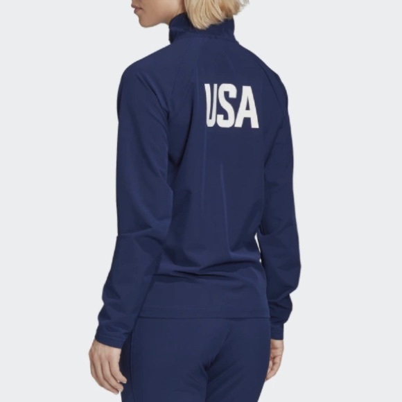 Adidas Women's USAV Warm Zip Up Track USA Jacket - Picture 5 of 12